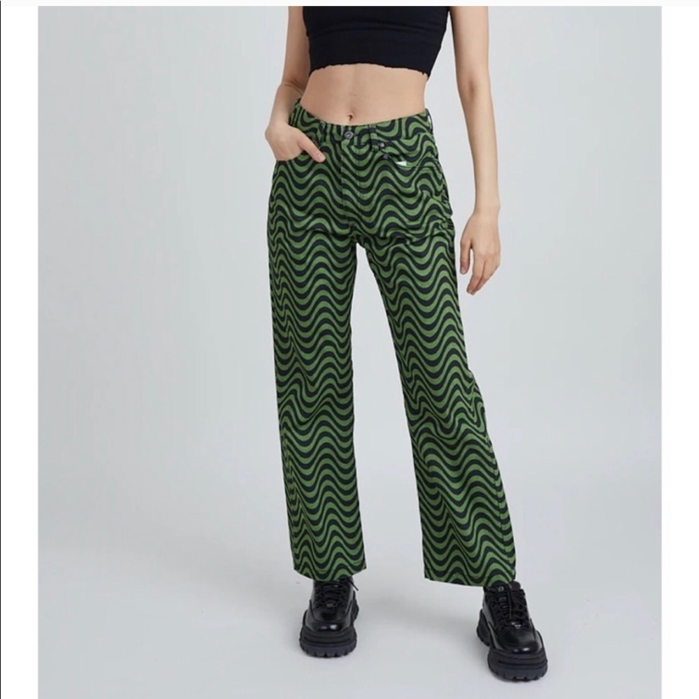 NWT Ragged Preist wave Jean lime green size 30